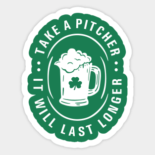 Take a Pitcher - St Patrick Day Sticker